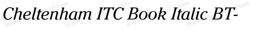 Cheltenham ITC Book Italic BT字体转换